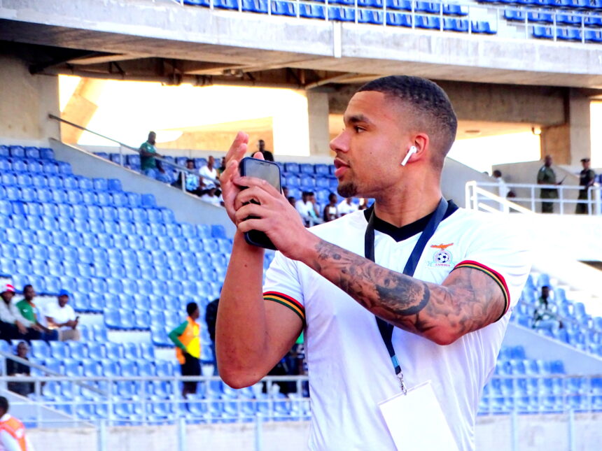 Frankie Musonda at the Levy Mwanawansa stadium in Ndola before Zambia's AfCON qualifier against Ivory Coast on November 17, 2023. (Photo by Michael Litebele)