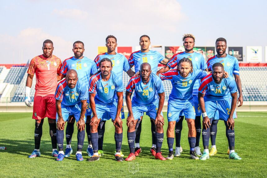 DR Congo and Angolan players in action during a friendly match ended 0-0 in Dubai. (Photo via X/@fecofa_kinshasa)
