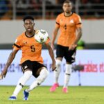 Zambia’s midfielder Miguel Chaiwa (L) controls the ball during the Africa Cup of Nations (CAN) 2024 group F football match between Zambia and Morocco. (Photo by SIA KAMBOU / AFP)