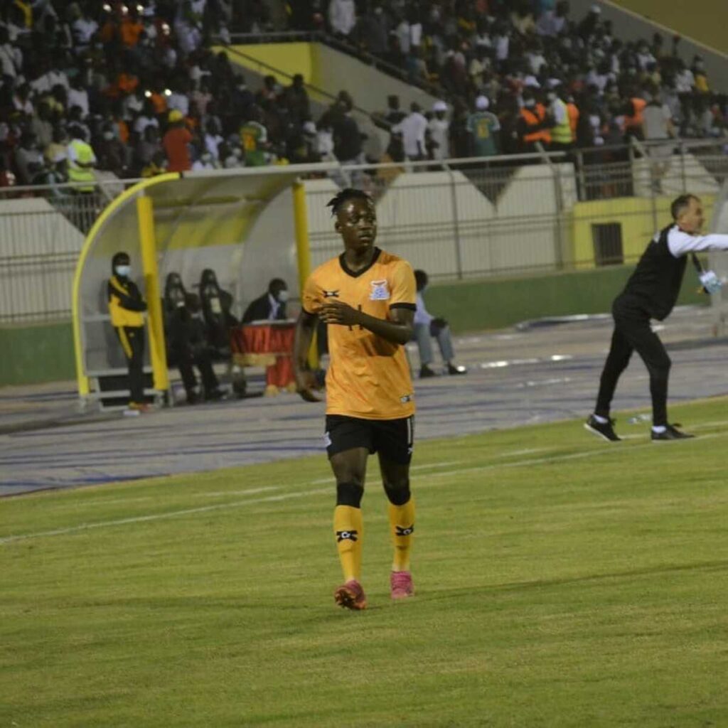 Ntazana Mayembe during friendly match between Zambia and Senegal in in June 2021 in Thiès. (Photo via IG/ntazanamayembe)