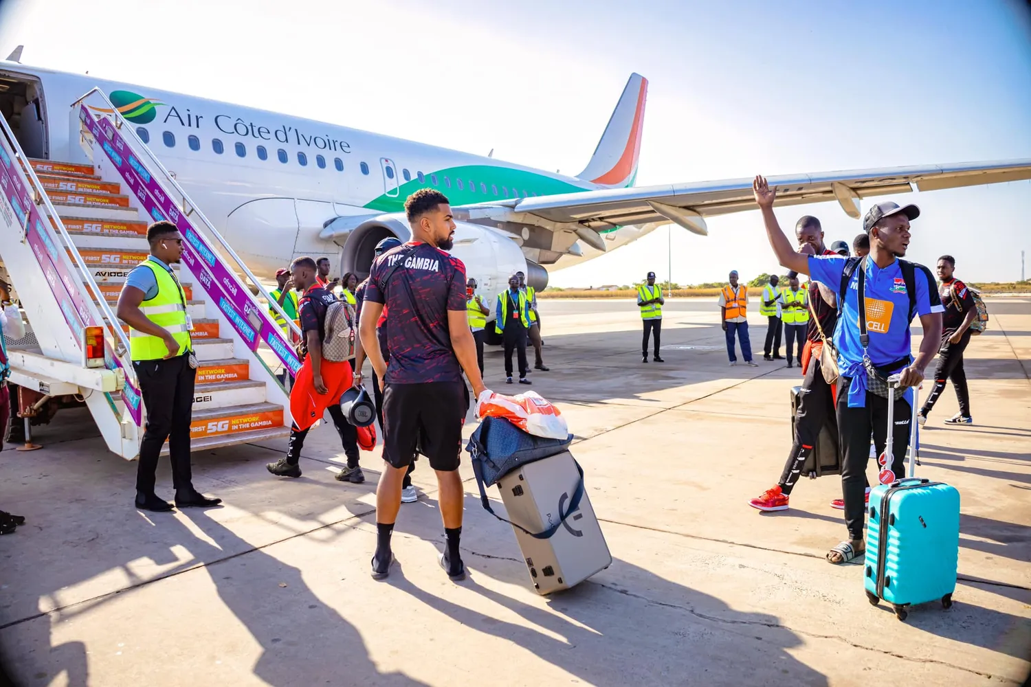 Gambia jets into Ivory Coast after nearseconds to disaster in flight
