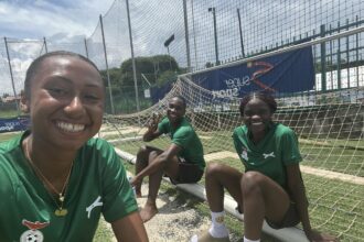 Inonge Kaloustian with Barbra Banda and Evarine Katongo. (Photo/courtesy)