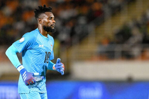 Zambian goalkeeper Lawrence Mulenga during the 2023 AFCON match between Zambia and Morocco. (Photo by SIA KAMBOU / AFP)