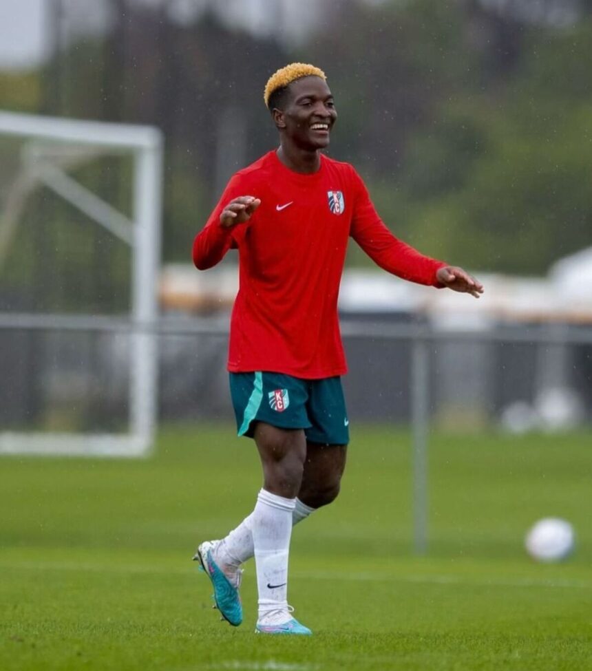 Temwa Chawinga during training with her new club, FC Kansas City in the United States of America. (Photo via IG/temwa556)