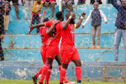 Red Arrows FC players celebrating their victory over the Green Eagles at Nkoloma Stadium in Lusaka. (Photo via FAZ media)