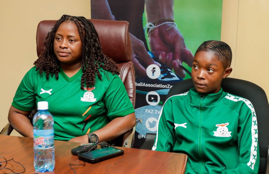 Coach Carol Kanyemba and captain Zangose Zulu. (Photo via FAZ media)