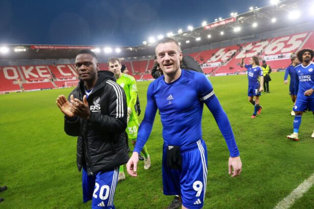 Patson Daka and Jamie Vardy. (Photo via X/@vardy7)