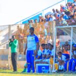 Nchanga Rangers FC head coach Robert Tembo during the MTN Super League week two match against Kabawe Warriors. (Photo by NR media)