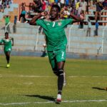 Benjamin Chisala celebrates his goal against Zanaco at Sunset Stadium on August 29,2024 in Lusaka. (Photo/coutesy)