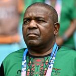 Zambia's coach Bruce Mwape. (Photo by Arnaud FINISTRE / AFP) (Photo by ARNAUD FINISTRE/AFP via Getty Images)