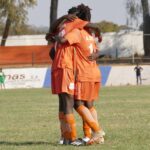 Zesco Ndola Girls celebrate victory. (Photo via ZDGFC media)