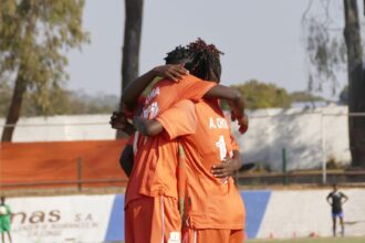 Zesco Ndola Girls celebrate victory. (Photo via ZDGFC media)