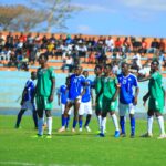 Atletico Lusaka and Nkwazi FC players waiting for the ball during a week four MTN Super League match at Nkoloma stadium1st September 2024 in Lusaka. (Photo by Nkwazi FC media)