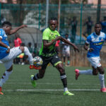 Kansashi Dynamos and Lepards Hill FC players during a National Division One League match. (Photo via KDFC media)