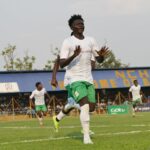 Zesco United's Amine Hiver celebrates his brace against Nchanga Rangers in the MTN Super League on September 21, 2024. (Photo via ZUFC media)