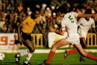 Zambia's Godfrey Ucar Chitalu in action.