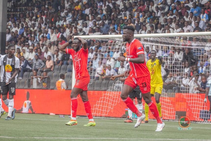 Red Arrows striker, Ricky Banda dejected after missing an opportunity in the CAF Champions League second preliminary round aagainst TP Mazembe in Lumbumbashi on September 21, 2024. (Photo via Red Arrows FC media)