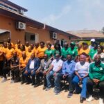 FAZ president Andrew Kamanga poses for a picture with the panel of experts brainstorming the creation of a Zambian football philosophy at the Mika Lodge in Lusaka on September 16, 2024. (Photo/BolaNews Gallery)