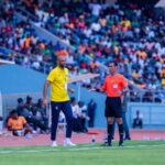 Chad's national team coach, Kevin Nicaise during the AfCON qualifier against Zambia at the Levy Mwanawansa stadium in Ndola on October 10, 2024. (Photo via FAZ media)