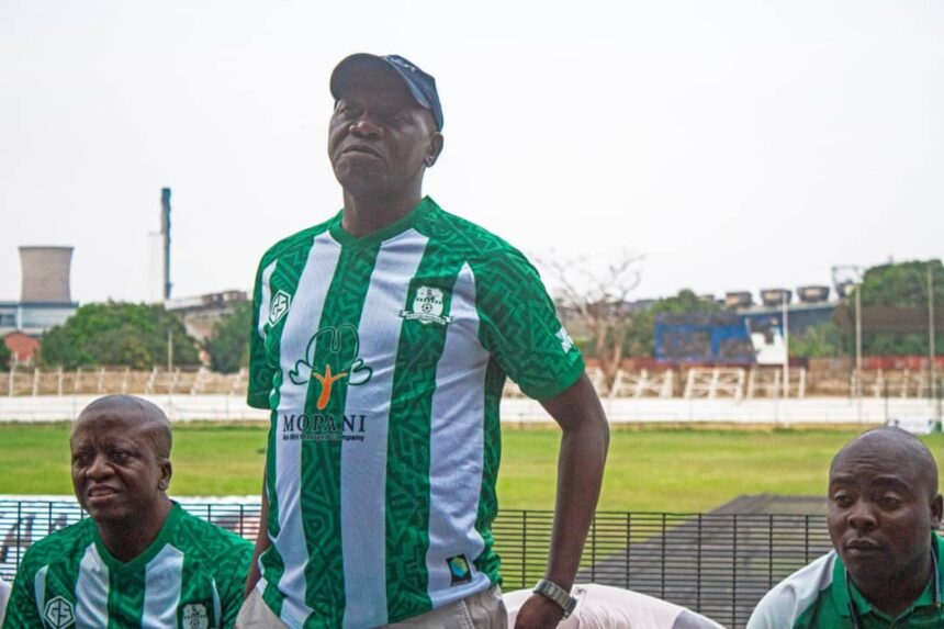 Tenant Chilumba after being unveiled as Mufulira Wanderers FC's new head coach at Shinde stadium on October 16, 2024 in Mufulira. (Photo via Mufulira Wanderers FC media)