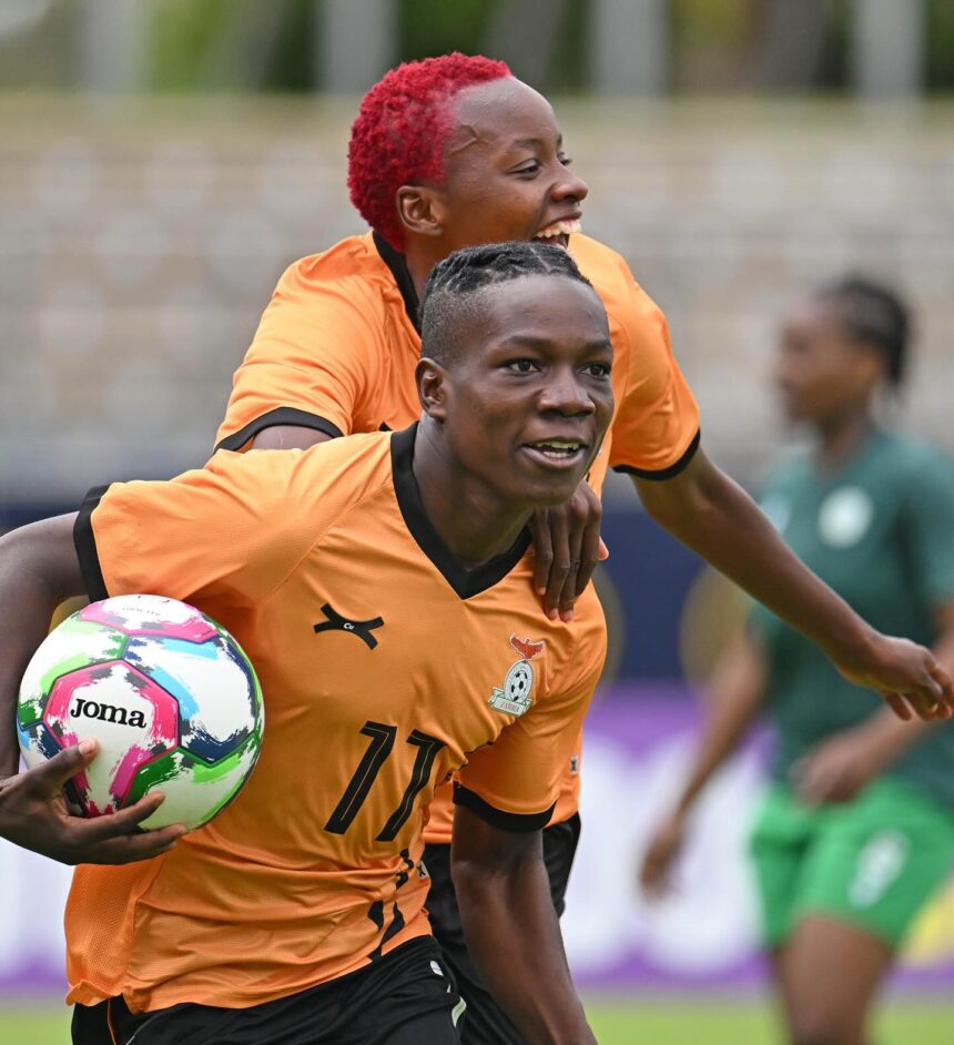 Fridah Mukoma and Ochumba Lumbaji. (Photo via Cosafa media)