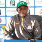 Zambia U-20 head coach Body Mulwanda during a post match press conference after beating Zimbabwe 6-5 on penalties on October 4, 2024, in Mozambique.