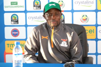 Zambia U-20 head coach Body Mulwanda during a post match press conference after beating Zimbabwe 6-5 on penalties on October 4, 2024, in Mozambique.