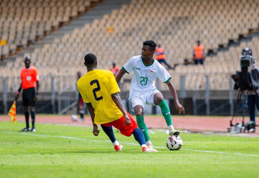 Obino Chisala in action against Chad. (Phoyo via FAZ media)