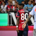 Kingstone Mutandwa of Cagliari Calcio during Cagliari Calcio vs Carrarese Calcio, Italian football Coppa Italia match in Cagliari, Italy, August 12 2024. (Photo by IPA via Alamy Stock Photo)