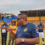 George Lwandamina addressing players at the Nchanga Stadium in Chingola on November 18, 2024.