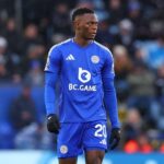 Patson Daka during the Leicester City FC v Chelsea FC English Premier League match at King Power Stadium, Leicester, England, United Kingdom on 23 November 2024. (Photo by Every Second Media/Alamy Live News)