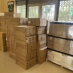 Boxes of GPS equipment at Football House. (Photo/courtesy)