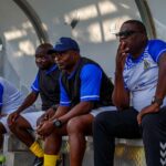 Goerge Lwandamina and members of the Nchanga Rangers technical bench. (Photo via NR-Media)