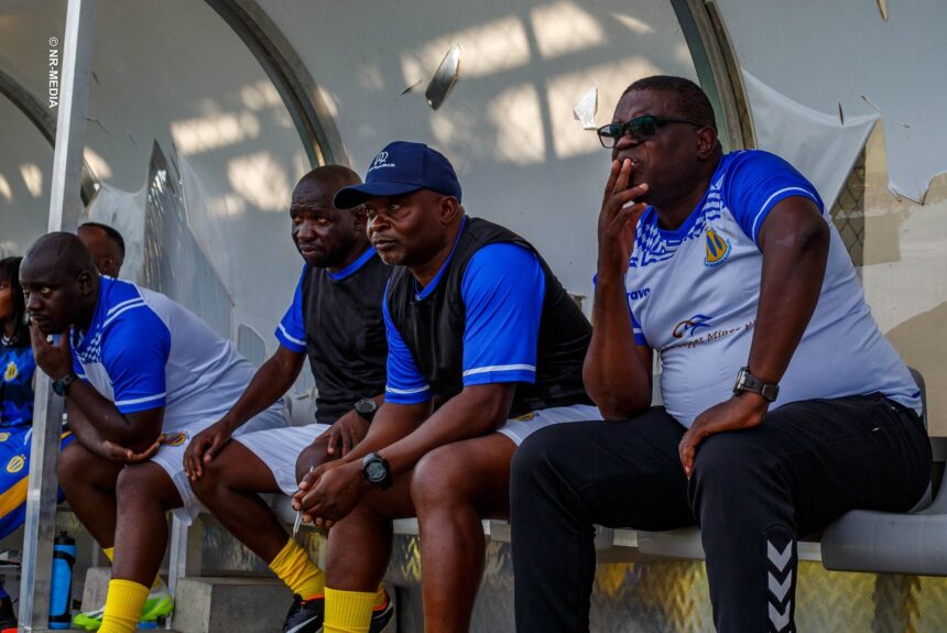 Goerge Lwandamina and members of the Nchanga Rangers technical bench. (Photo via NR-Media)