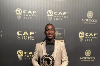 Barbra Banda during the 2023 CAF Awards in Morocco. (Photo/courtesy)