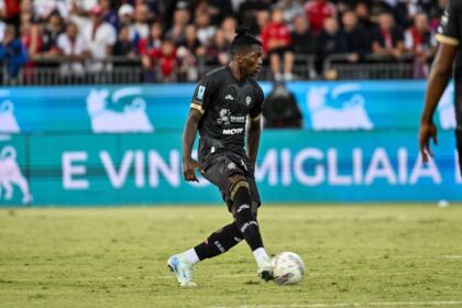 Kingstone Mutandwa of Cagliari Calcio during Cagliari Calcio vs SSC Napoli, Italian soccer Serie A match in Cagliari, Italy, September 15 2024