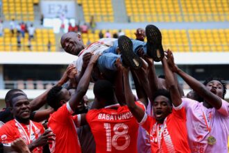 Pasuwa and Bullets players after winning the 2024 Airtel Top 8. (Photo via FB/FCB Nyasa Big Bullets)