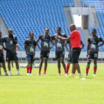 Malawi national team during training with interim coach, Kalisto Pasuwa. (Photo via FAM)