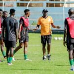 Wedson Nyirenda with Chipolopolo Boys during at the Nkoloma stadium in Lusaka. (Photo via FAZ media)