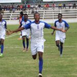 Innocent Kashita celebrating his goal (Photo via High Flying Nkwazi FC media )