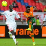 Zambia's Emmanuel Mayuka during the 2012 African Cup of Nations soccer match, Quarter Final, Zambia Vs Sudan in Bata, Guinea on February 4, 2012. Zambia won 3-0. (Photo by ABACAPRESS.COM)