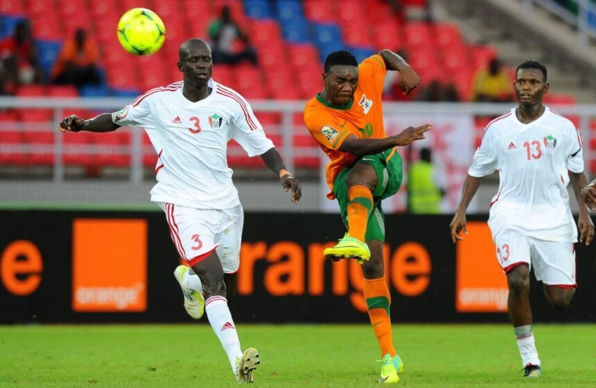 Zambia's Emmanuel Mayuka during the 2012 African Cup of Nations soccer match, Quarter Final, Zambia Vs Sudan in Bata, Guinea on February 4, 2012. Zambia won 3-0. (Photo by ABACAPRESS.COM)