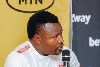 Christopher Katongo during the 2025 ABSA Cup quarter-finals press conference. (Photo via ZPL media)