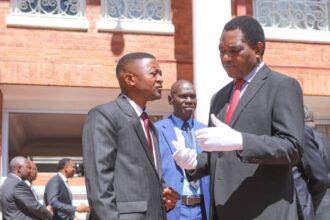 Keith Mweemba and President Hakainde Hichilema. (Photo/courtesy)