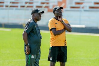 Beston Chambeshi and Wedson Nyirenda. (Photo via FAZ media)