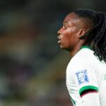 Auckland, New Zealand. 26th July, 2023. Auckland, New Zealand, July 26th 2023: Barbra Banda (11 Zambia) looks on during the FIFA Womens World Cup 2023 Group C football match between Spain and Zambia at Eden Park in Auckland, New Zealand. (Photo credit: SPP Sport Press Photo. /Alamy Live News)