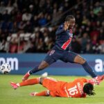 Kanjinga Merveille during the Arkema Première Ligue Feminine, semi-final match between Paris and Paris FC on May 11, 2025 at Parc des Princes in Paris, France. (Photo by Eliot Blondet/ABACAPRESS.COM)