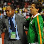 Kalusha Bwalya celebrates at the end of the 2012 African Cup of Nations Soccer Match, Final, Zambia Vs Ivory Coast in Libreville, Gabon on February 12, 2012. (Photo by ABACAPRESS.COM)