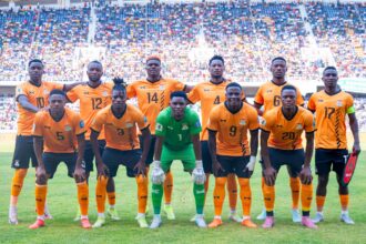 Zambia national team during their 2026 FIFA World Cup qualifier against Morocco at Levy Mwanawasa Stadium in Ndola on September 8, 2025. (Photo: FAZ Media)