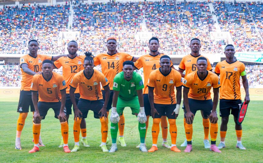Zambia national team during their 2026 FIFA World Cup qualifier against Morocco at Levy Mwanawasa Stadium in Ndola on September 8, 2025. (Photo: FAZ Media)